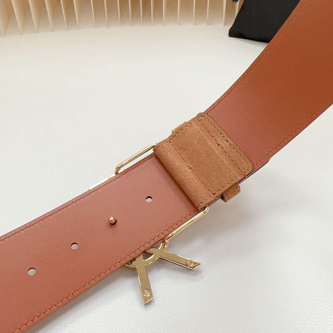 YSL Saint Laurent Leather Belts 1:1 Mirror Version