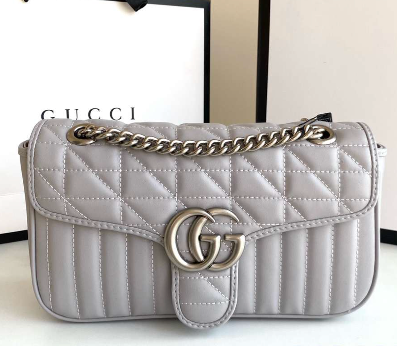 Gucci GG Marmont -Vertical stripes Shoulder Bag Handbag(Replica)