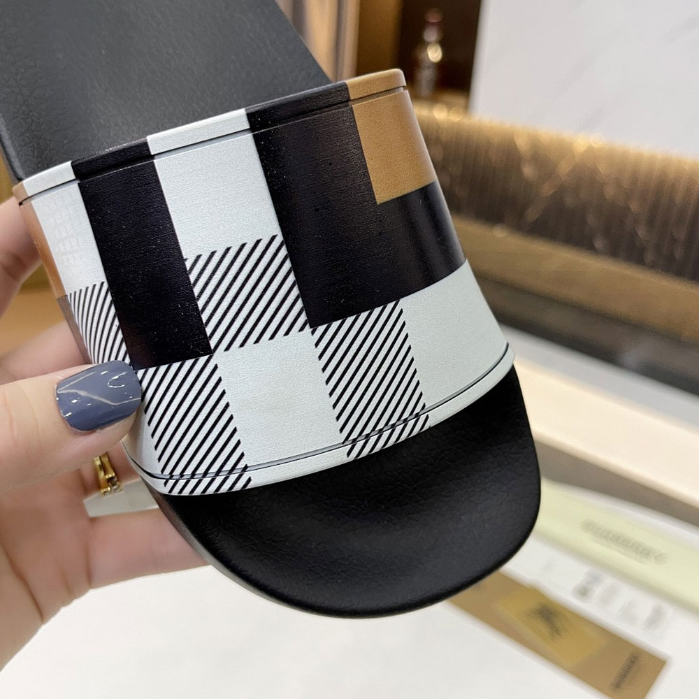 Burberry Check Printing Leisure And Comfort Shoes Sandal (Replica)