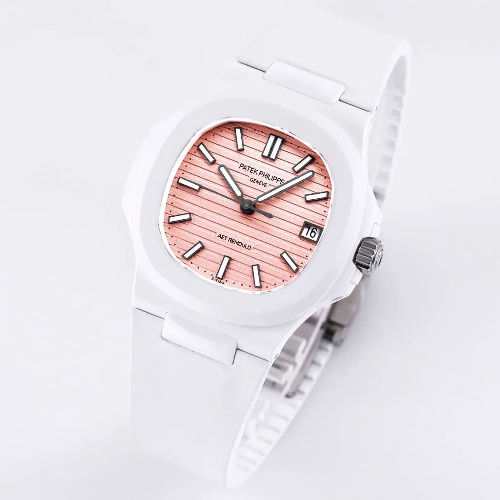 Nautilus 5711/1A-018  40 mm, Rubber Strap Pink Dial