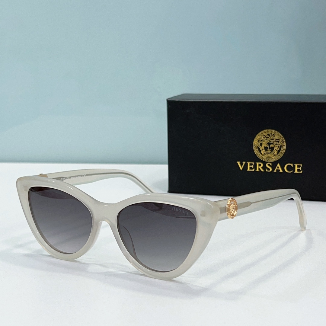 Versace  Mirror leg Logo Cat-eye Sunglasses Top Quality（Replica）