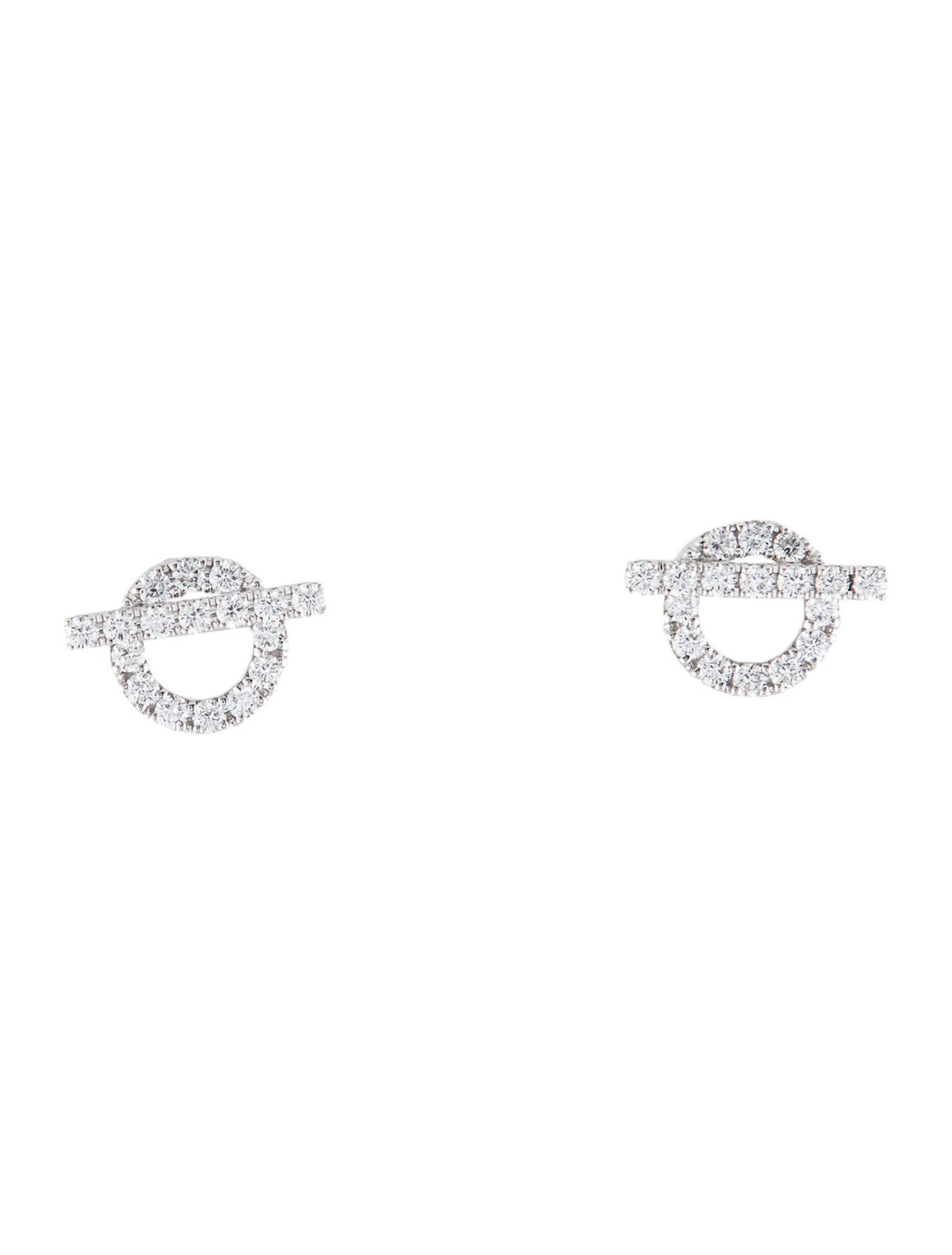 Hermes Diamond Finesse Stud Earrings
