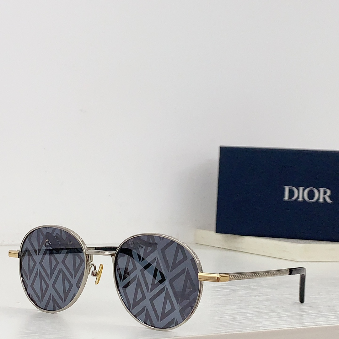 Dior Round Metal Sunglasses Top Quality (Replica）
