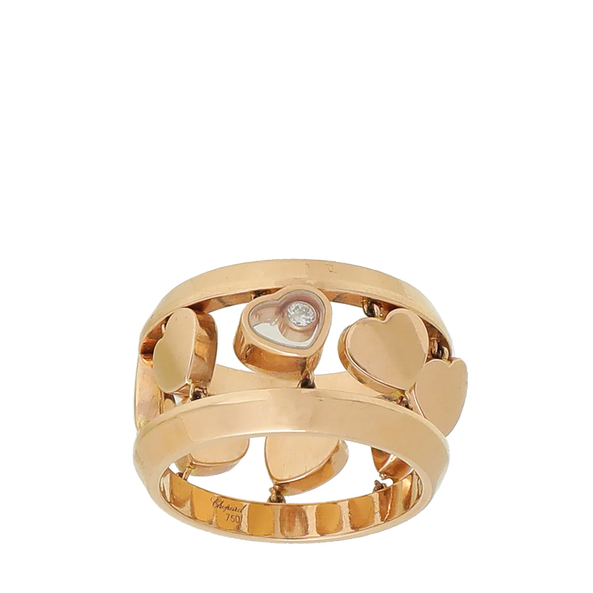 Chopard 18K Yellow Gold Diamond Happy Amore Ring