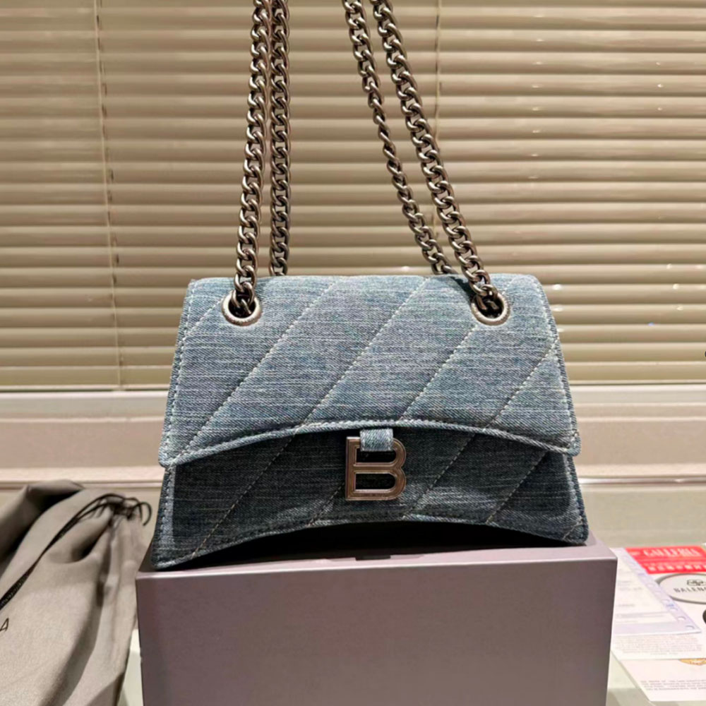 Balenciaga Crush Quilted Denim Bag(Replica)