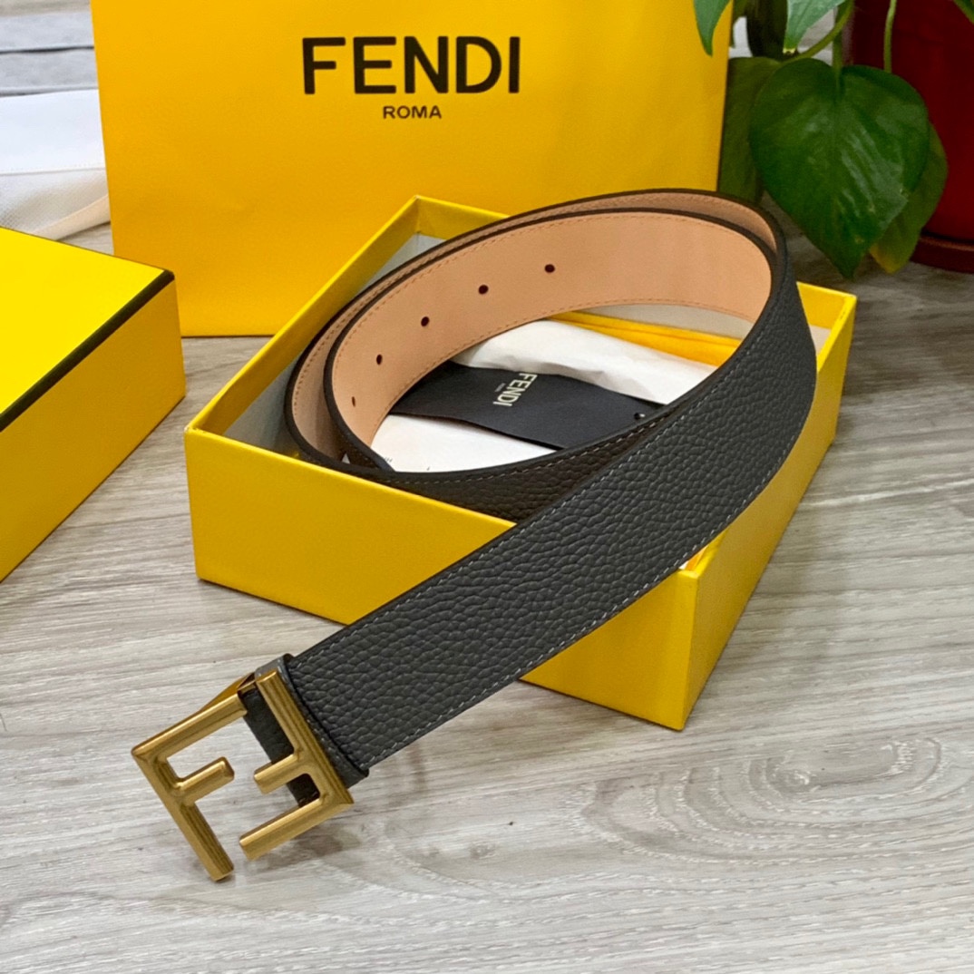 Fendi Leather Belts 1:1 Mirror Version