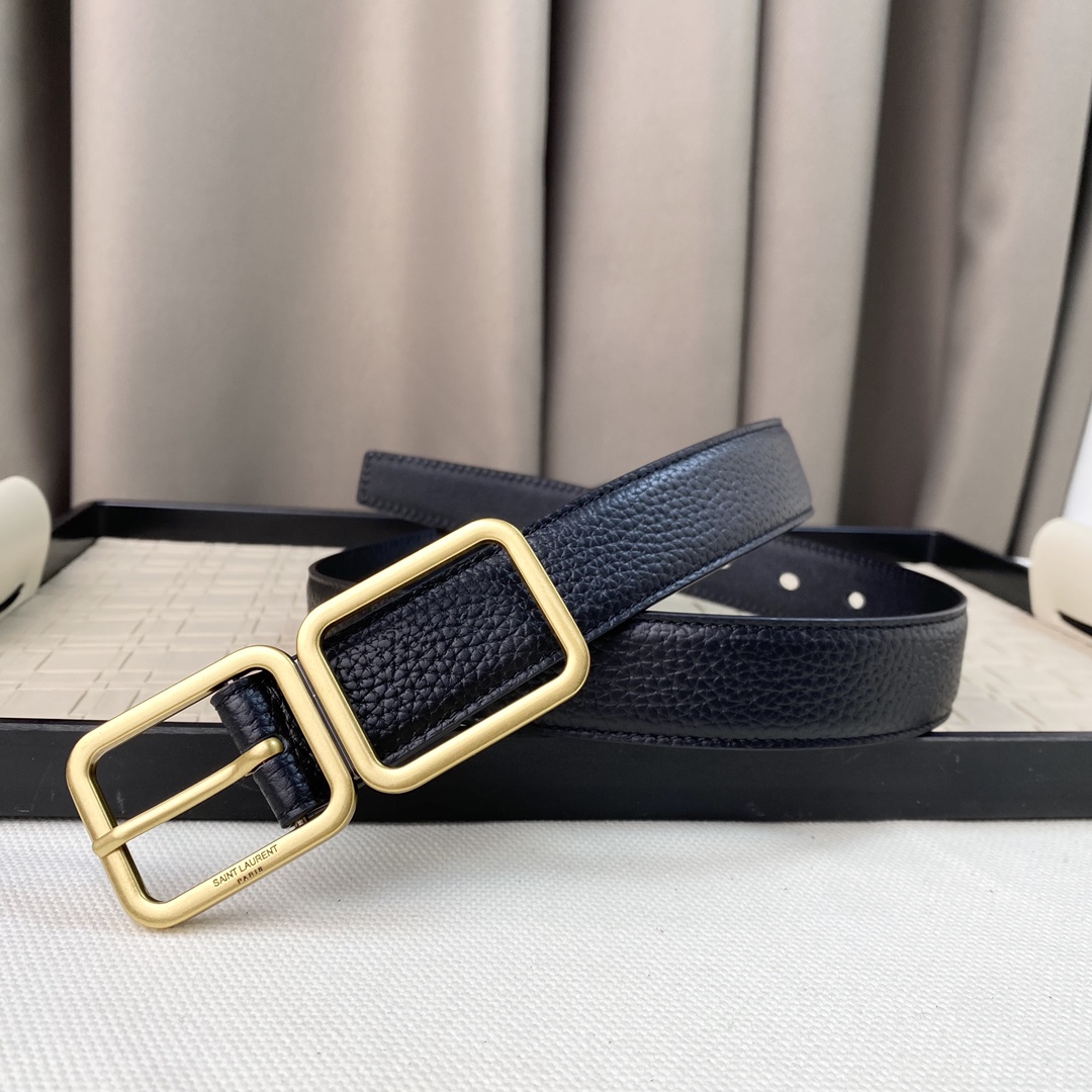 YSL Saint Laurent Leather Belts 1:1 Mirror Version
