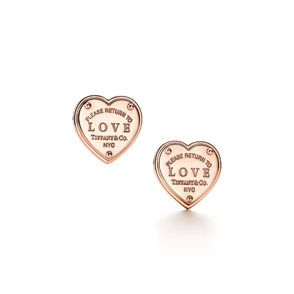 Wholesale Tiffany Heart Love Earrings Diamonds Latest  Women Fine Jewelry