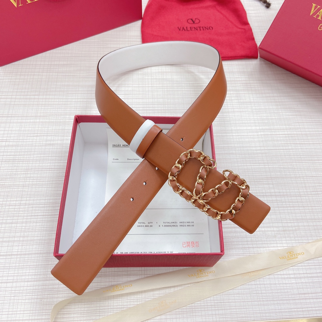 Valentino Leather Belts 1:1 Mirror Version