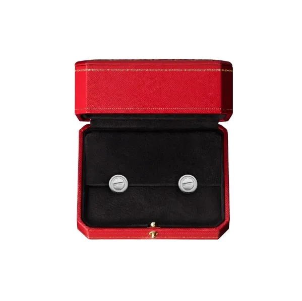 Copy Carteri Love Screw Motifs Earring White Gold B8301256