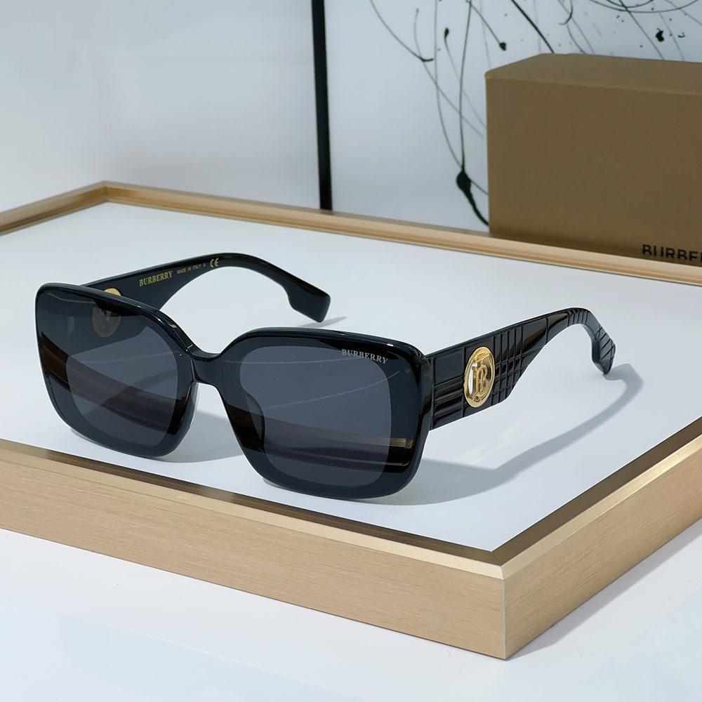Burberry  Mirror leg Hollowed out Logo  Sunglasses Top quality （Replica）