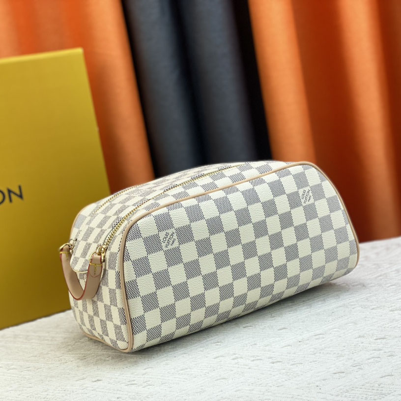 Louis Vuitton LV  Cosmetics Pouch Toiletry Bag Leather Handbag  Shoulder Bag(Replica)