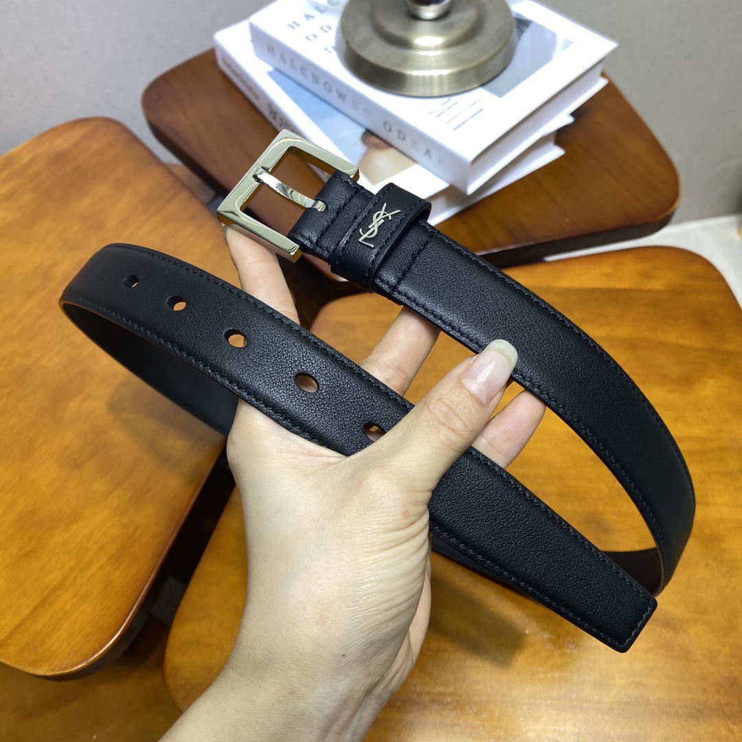 YSL Saint Laurent Leather Belts 1:1 Mirror Version