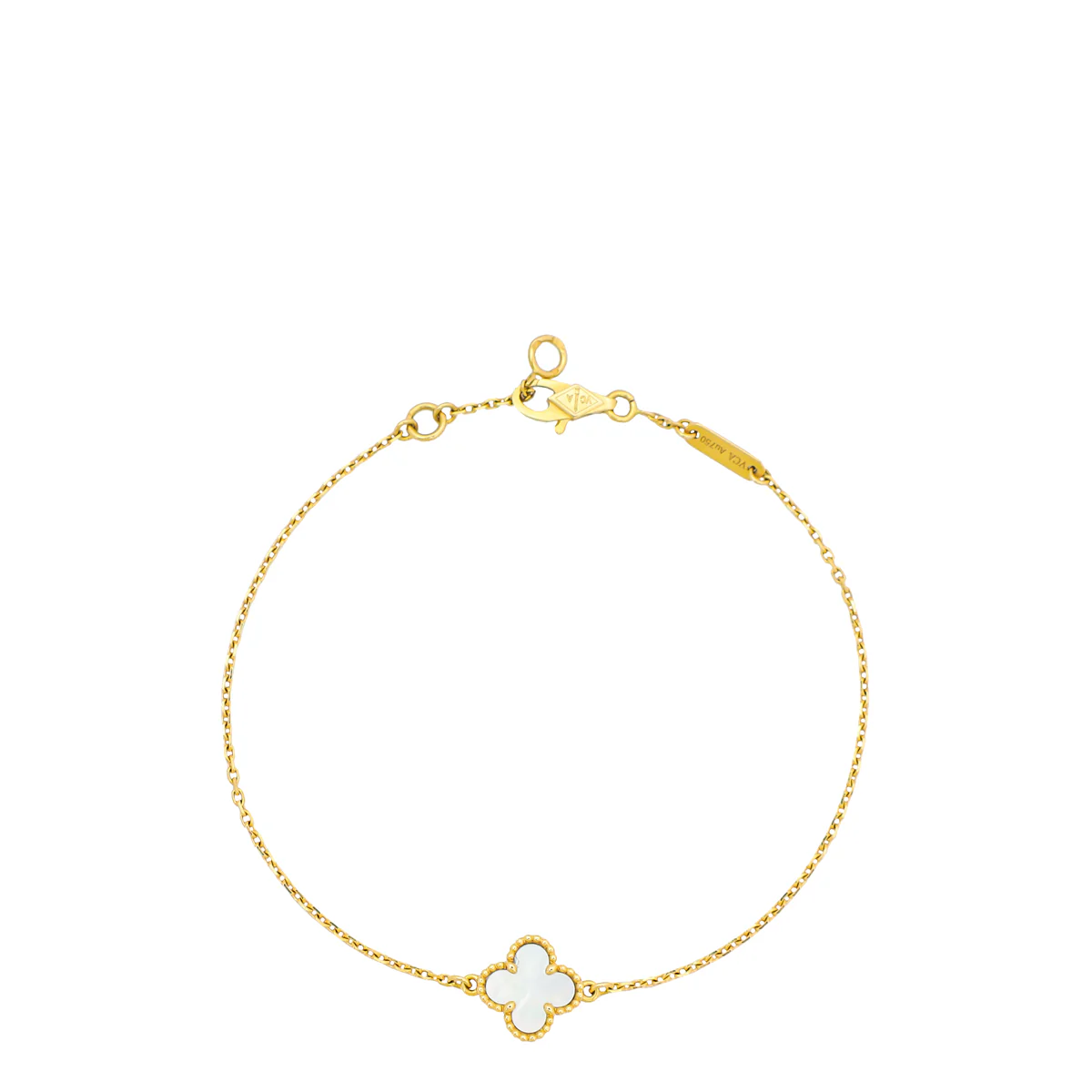 Van Cleef & Arpels 18K Yellow Gold MOP Sweet Alhambra Bracelet
