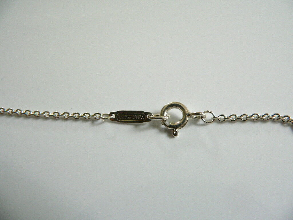 Tiffany & Co Gehry Double Orchid Necklace Dangle Chain Charm Silver Gift Pouch