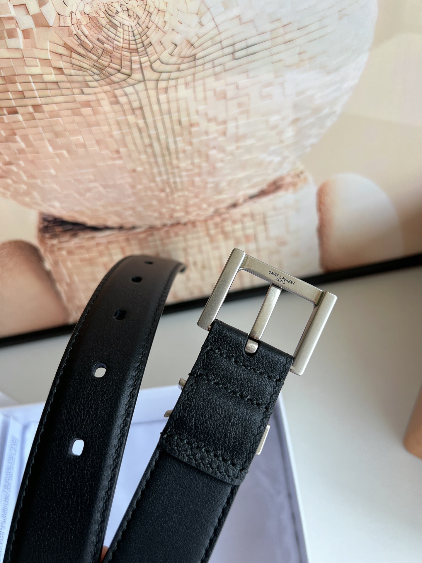 YSL Saint Laurent Leather Belts 1:1 Mirror Version