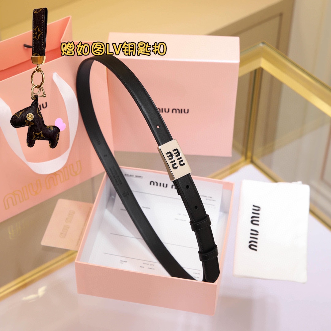 MiuMiu Leather Belts 1:1 Mirror Version