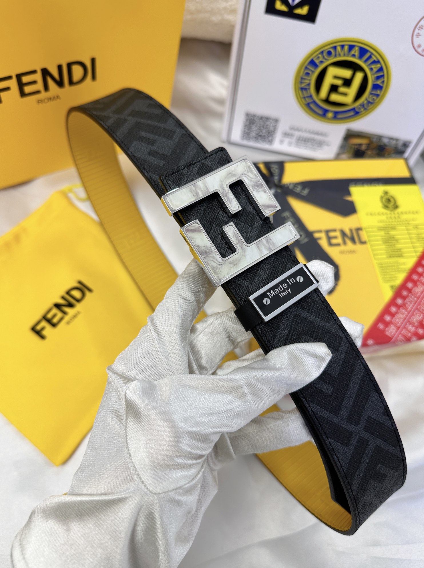 Fendi Leather Belts 1:1 Mirror Version