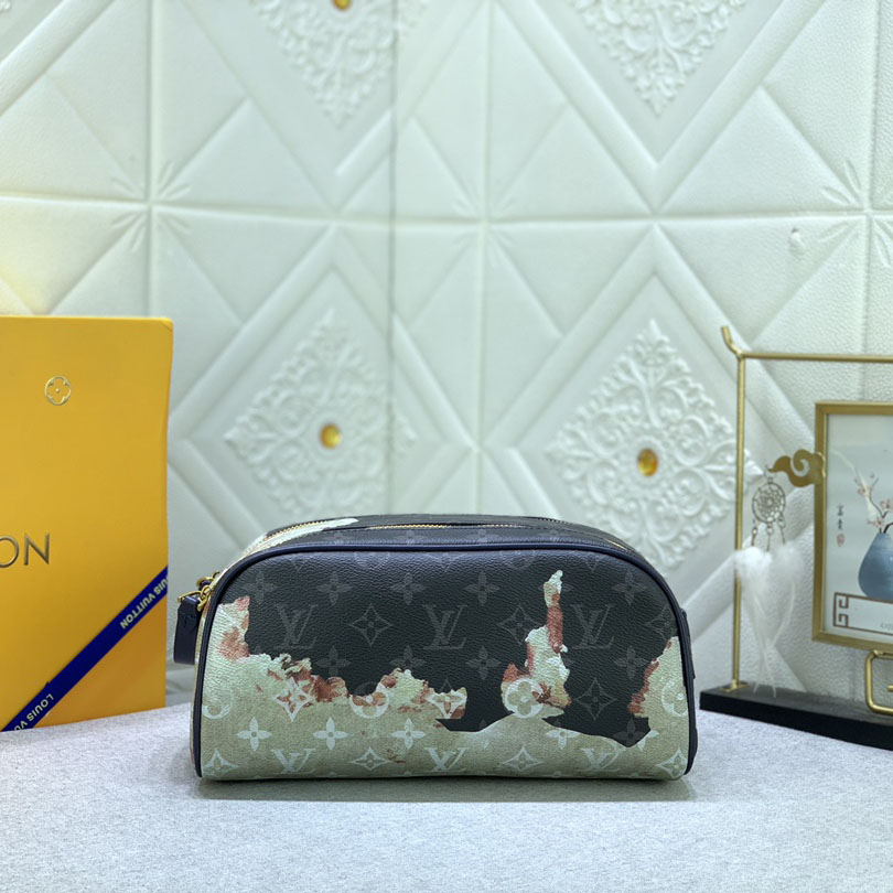 Louis Vuitton LV  Cosmetics Pouch Toiletry Bag Leather Handbag  Shoulder Bag(Replica)