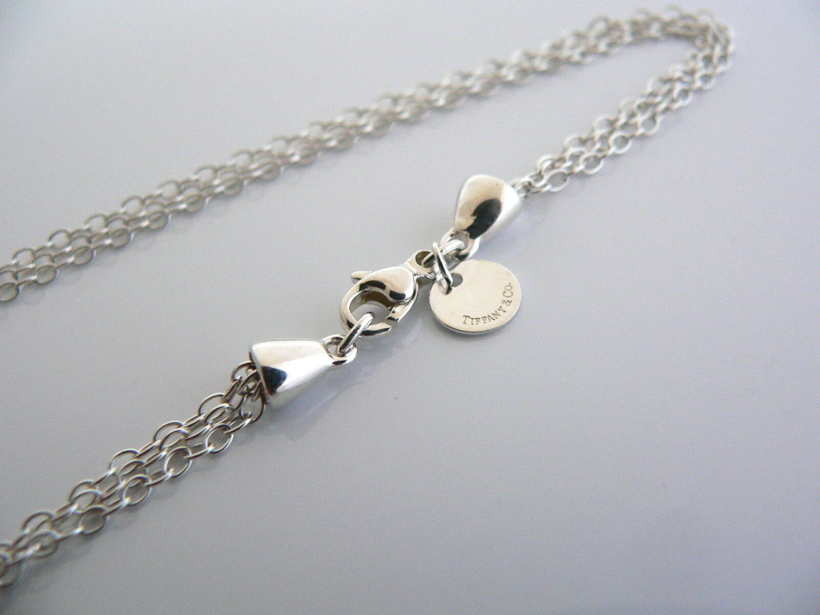 Tiffany & Co Leaf Dangle Necklace Pendant Chain Nature Lover Gift Pouch T and Co