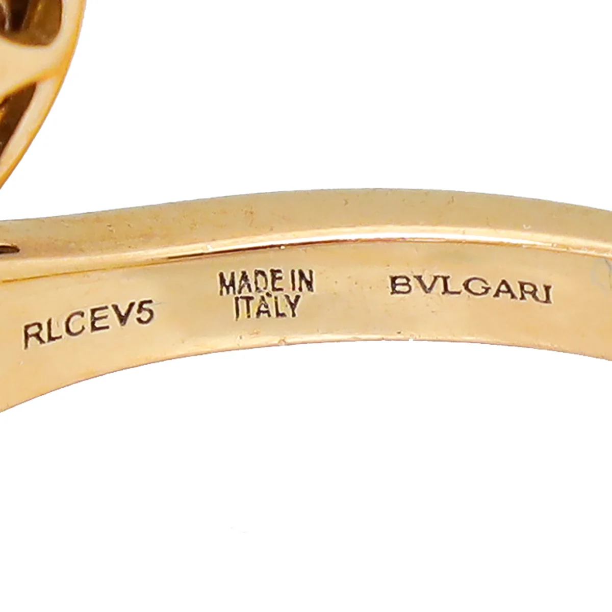 Bvlgari 18K Pink Gold Malachite Diamond Diva's Dream Ring 58