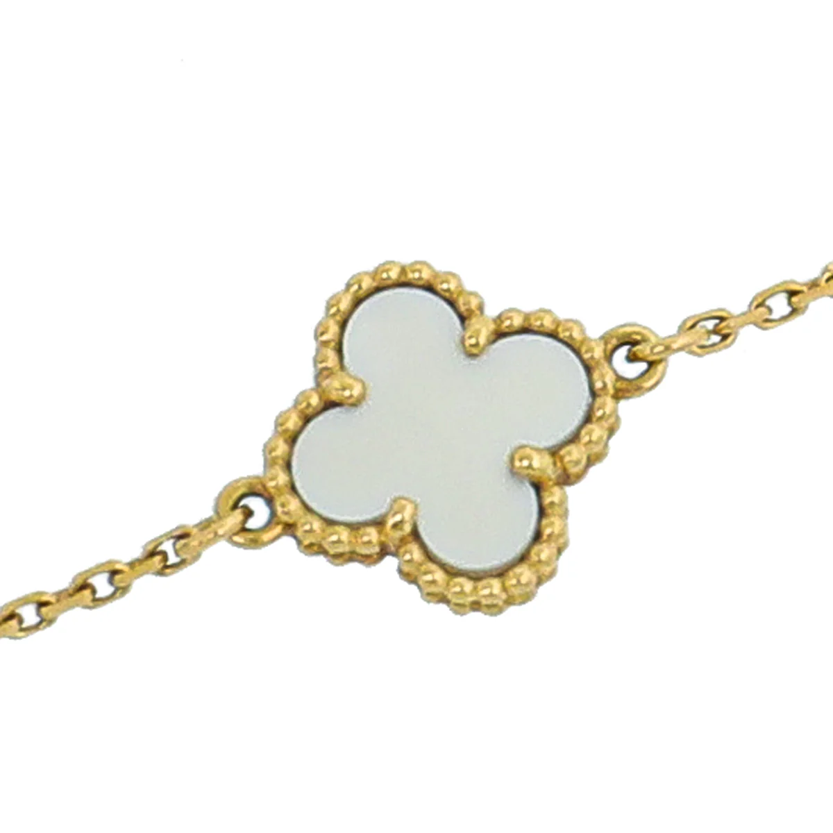 Van Cleef & Arpels 18K Yellow Gold MOP Sweet Alhambra Bracelet