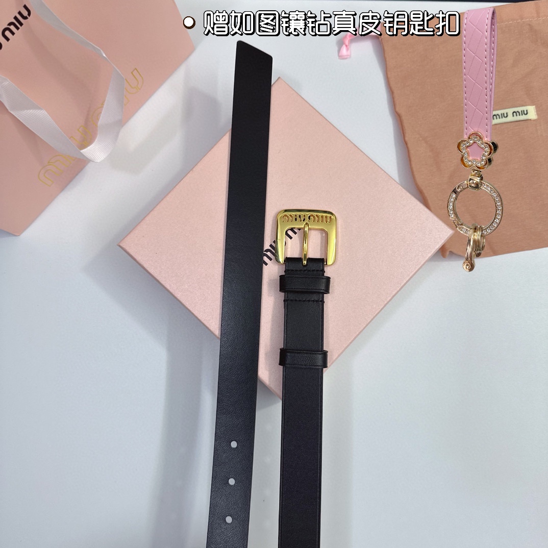 MiuMiu Leather Belts 1:1 Mirror Version
