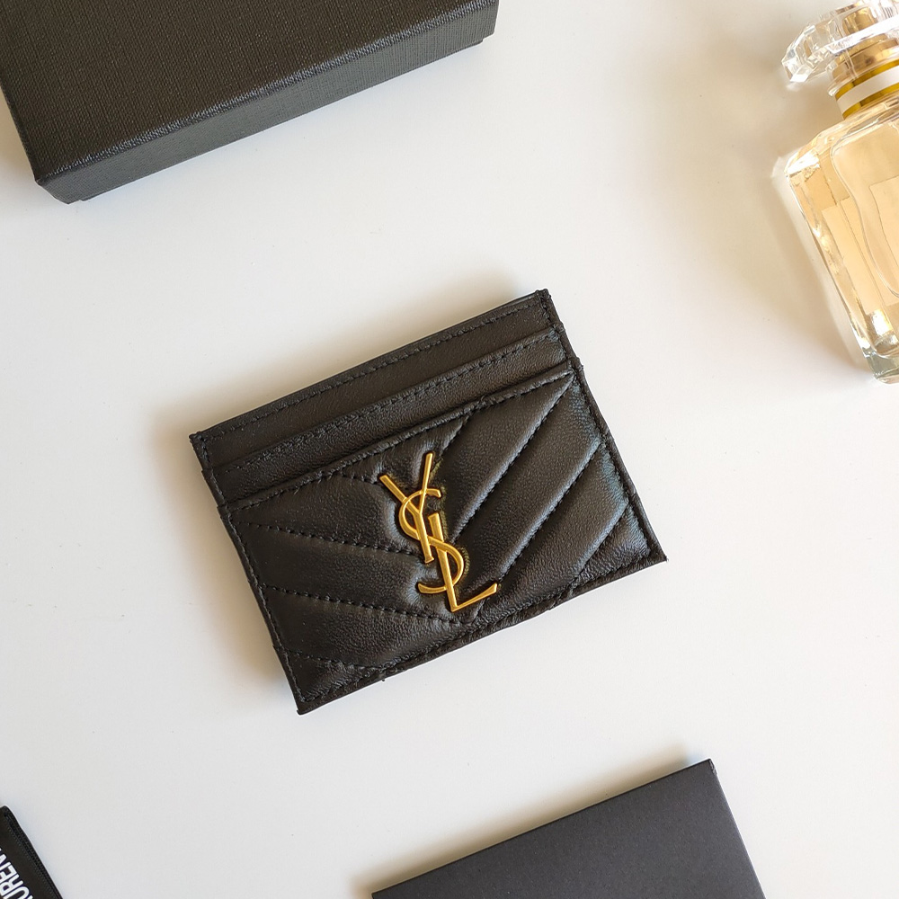 Saint Laurent YSL Monogrm Sheepskin Card Bag(Replica)