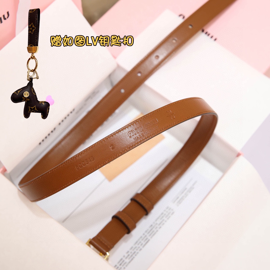 MiuMiu Leather Belts 1:1 Mirror Version