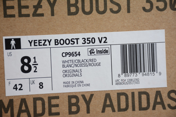 Yeezy Boost 350 V2 Zebra Black White CP9654