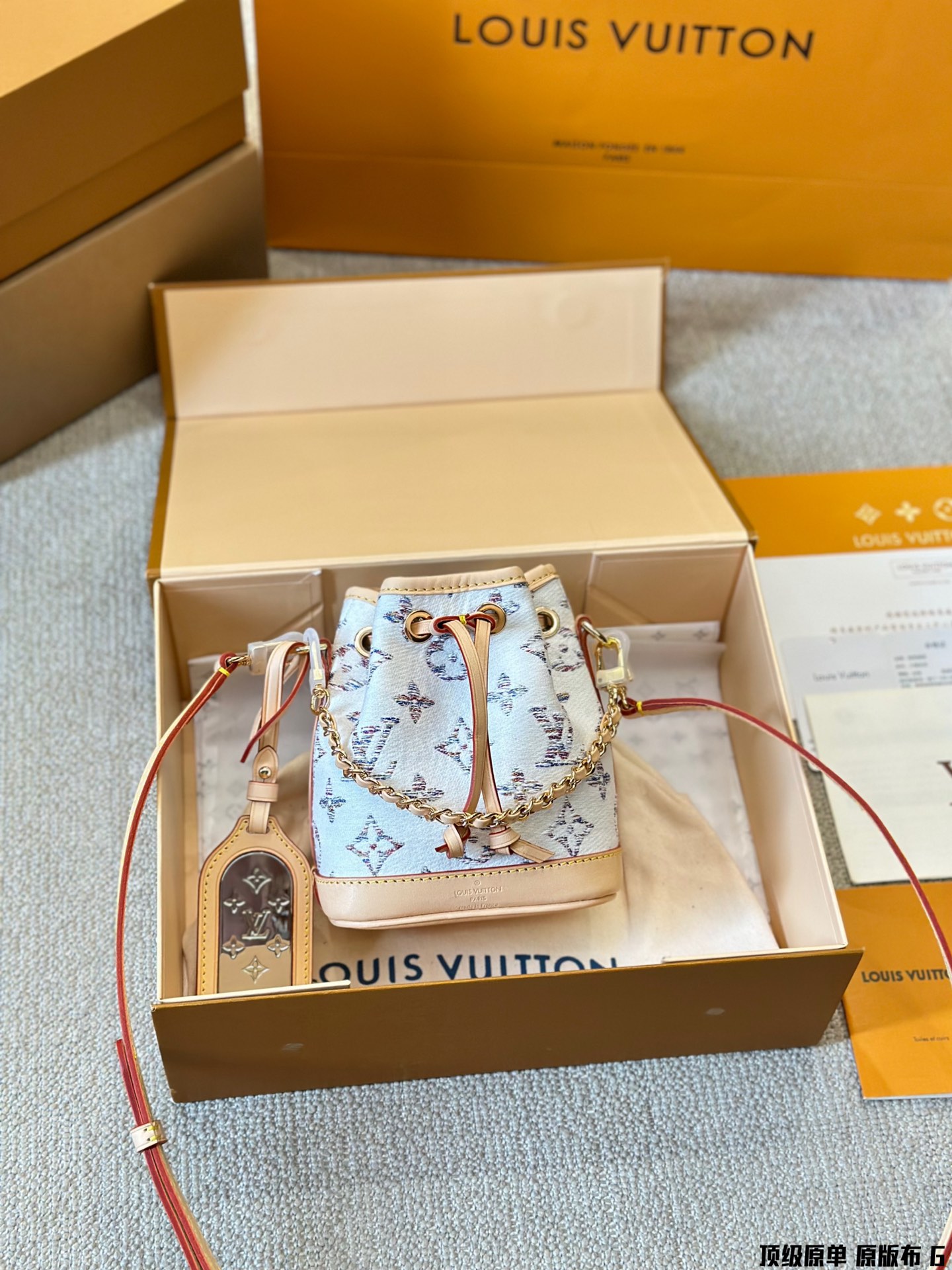 Louis Vuitton LV NeoNoe Mini Danim Bucket Handbag Shoulder Bag(Replica)