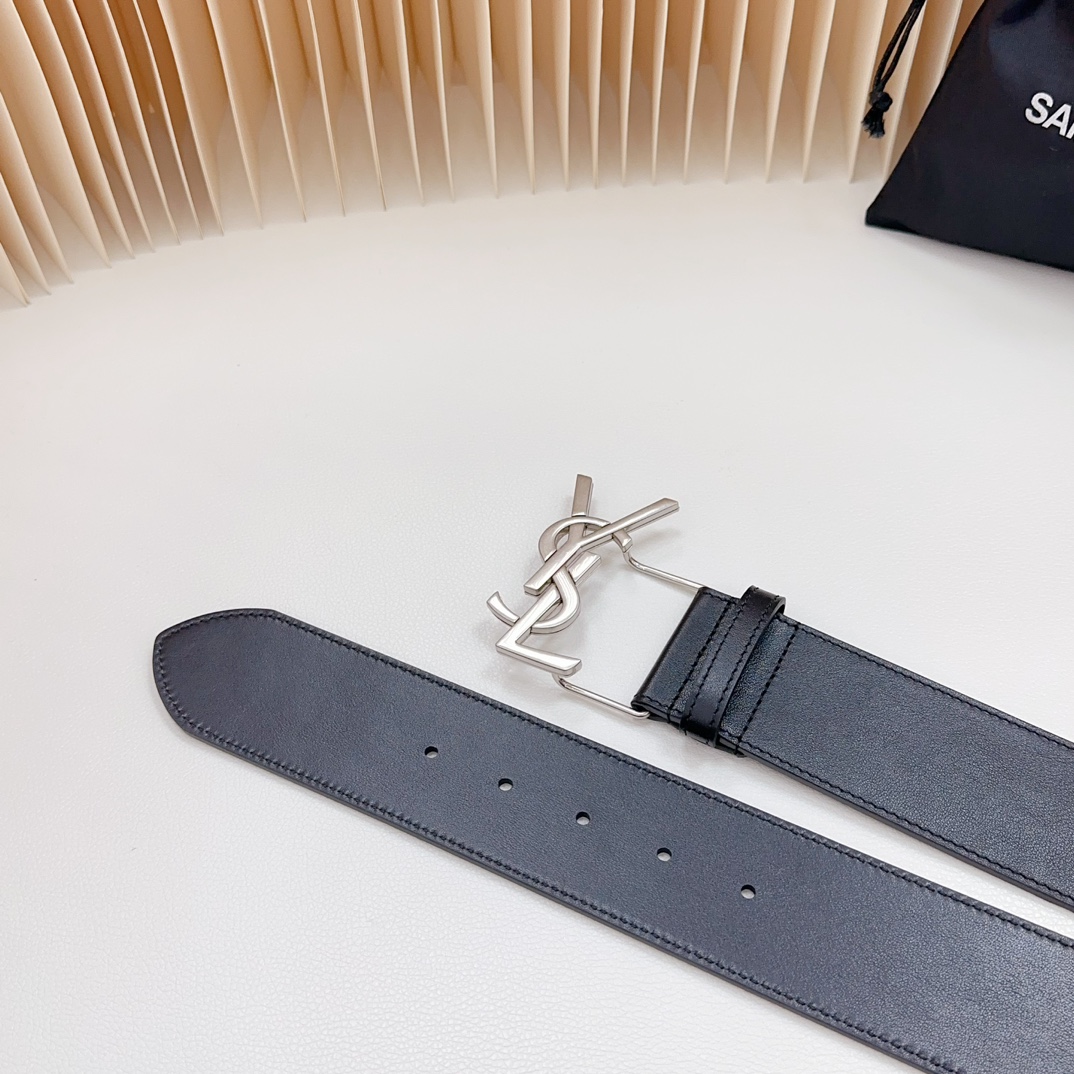 YSL Saint Laurent Leather Belts 1:1 Mirror Version