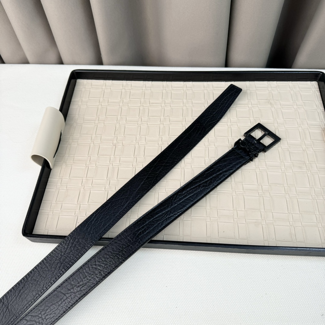 YSL Saint Laurent Leather Belts 1:1 Mirror Version