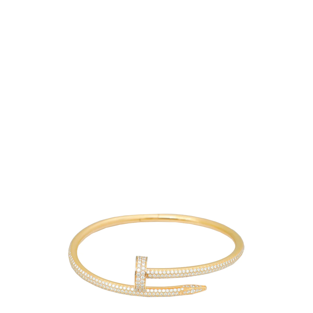 Cartier 18K Rose Gold Diamond Juste Un Clou Bracelet 16