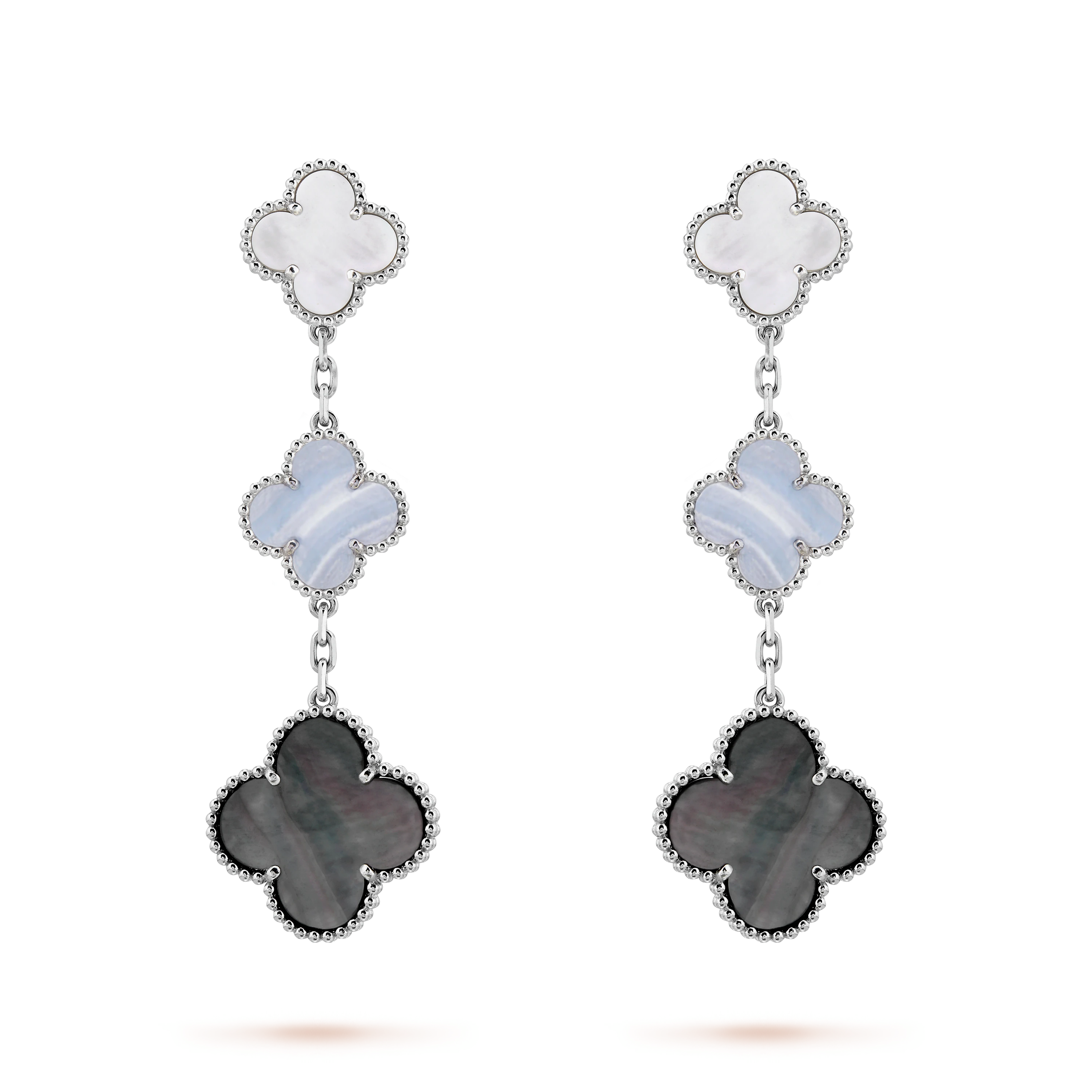 Van Cleef & Arpels Magic Alhambra earrings, 3 motifs