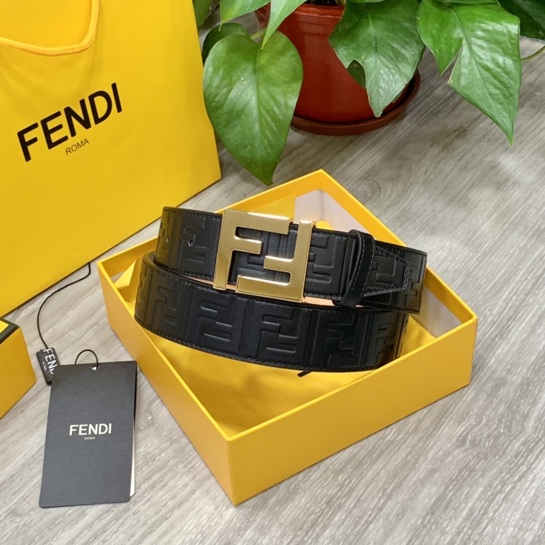 Fendi Leather Belts 1:1 Mirror Version