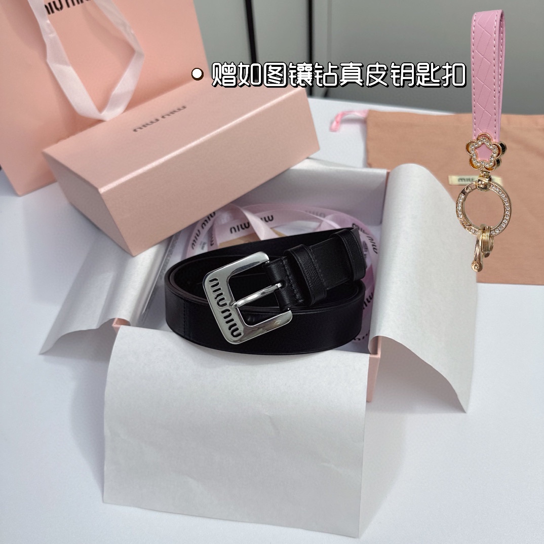 MiuMiu Leather Belts 1:1 Mirror Version