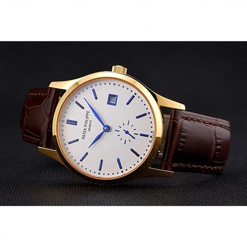 Calatrava Dial White 41 mm, Yellow Gold Plated