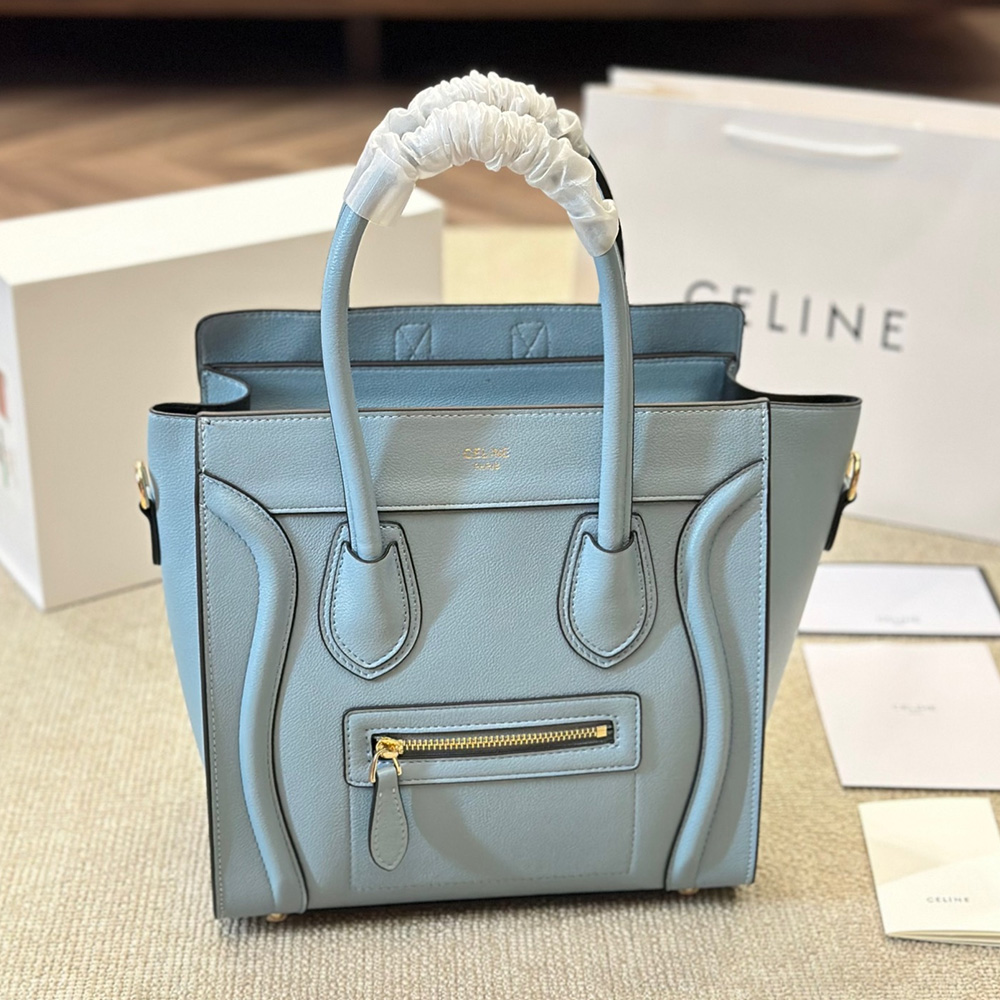 Celine Luggage Smiley leather handbag crossbody bag  (Replica)