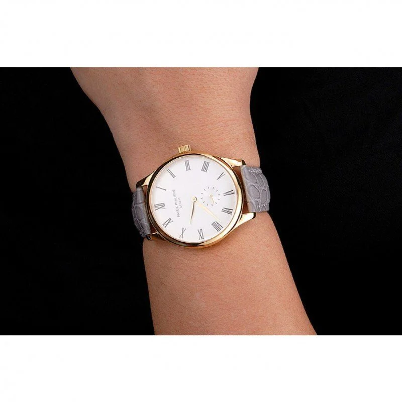 Calatrava Dial White 39 mm, Yellow Gold Plated
