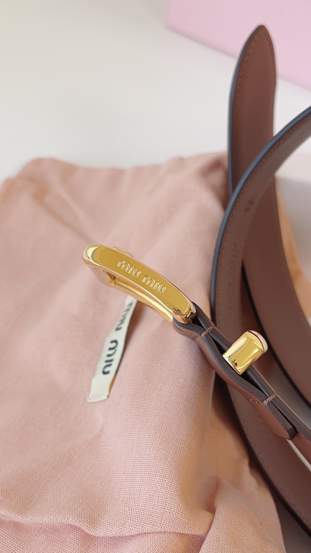 MiuMiu Leather Belts 1:1 Mirror Version