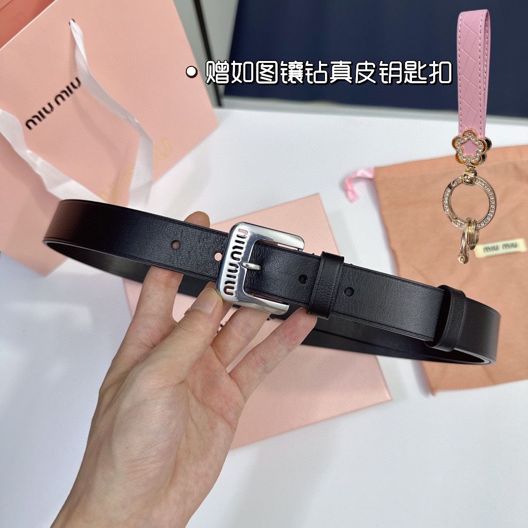 MiuMiu Leather Belts 1:1 Mirror Version