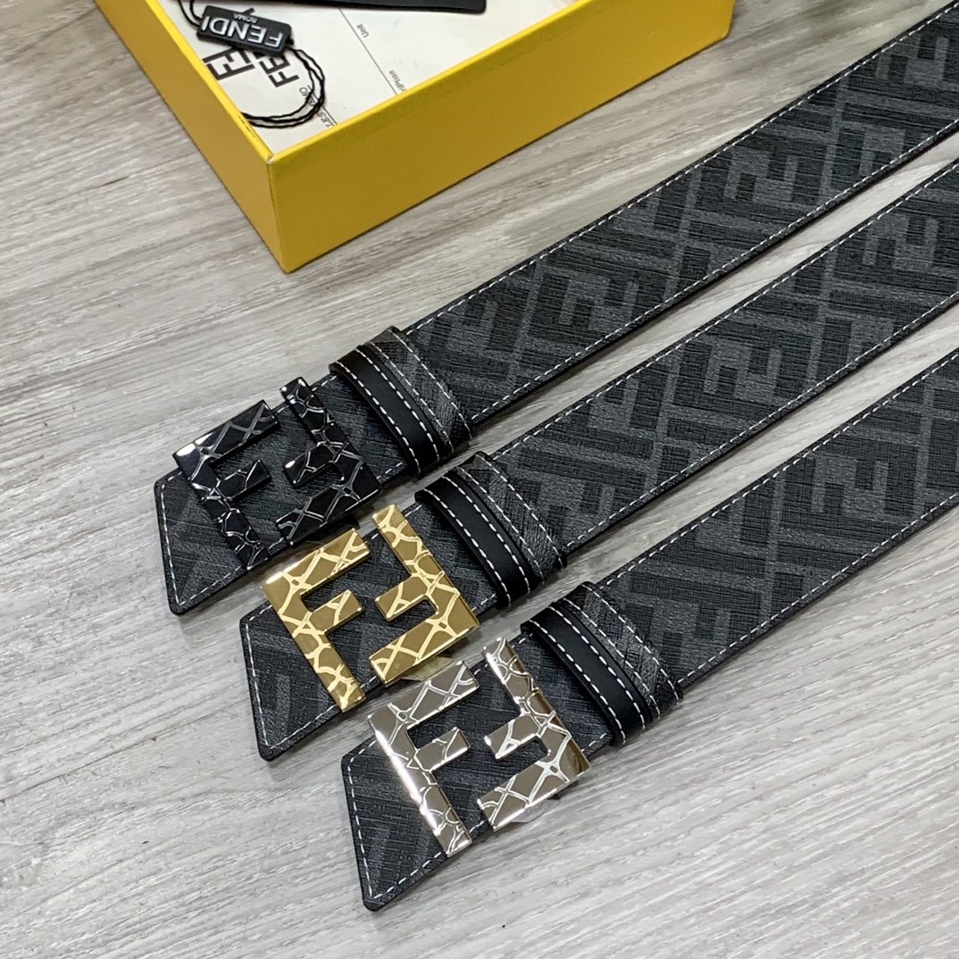 Fendi Leather Belts 1:1 Mirror Version