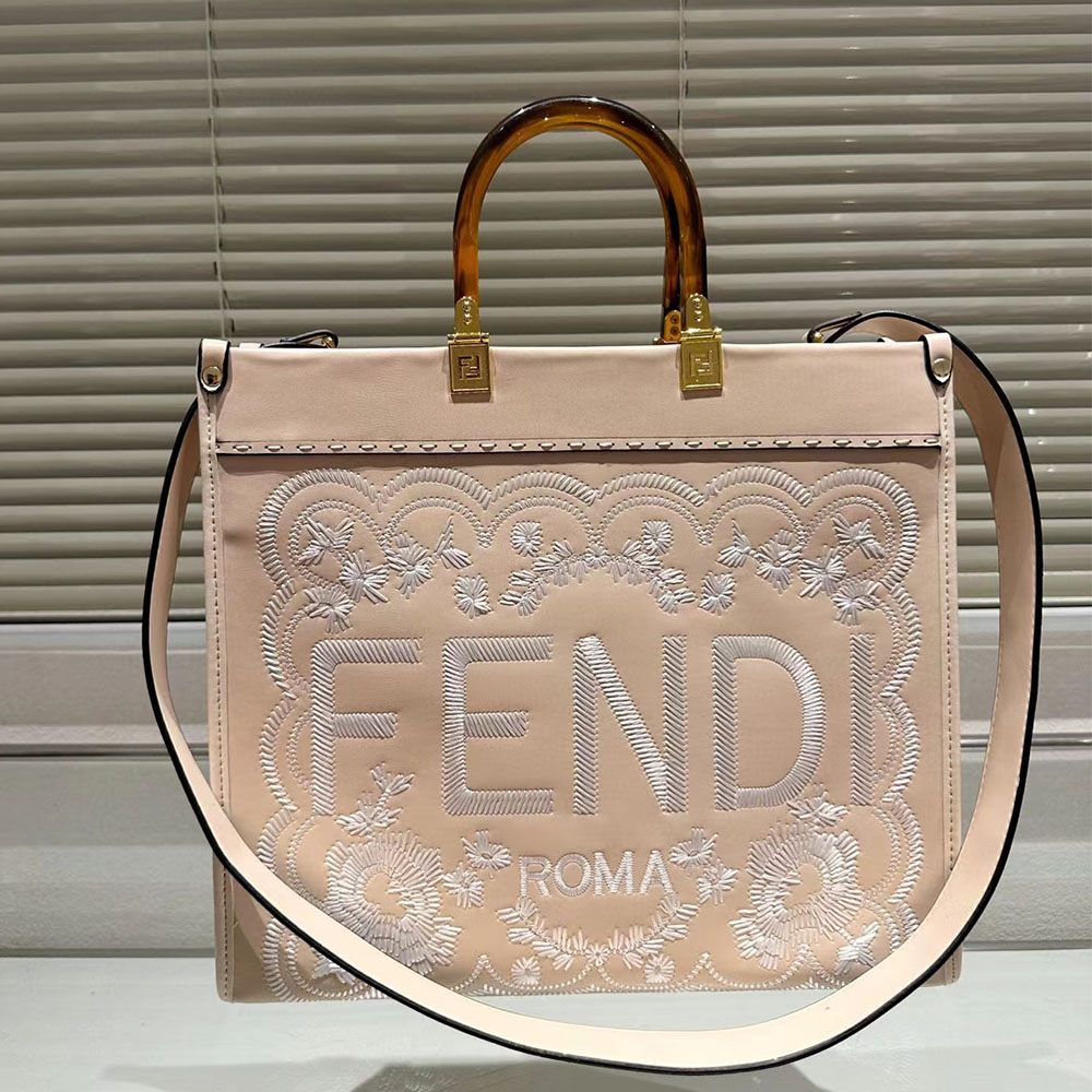 FENDI Sunshine Flower Embroidery Bag Medium Bag(Replica)