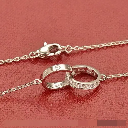 Cartier Love Necklace White Gold Rings With Diamonds