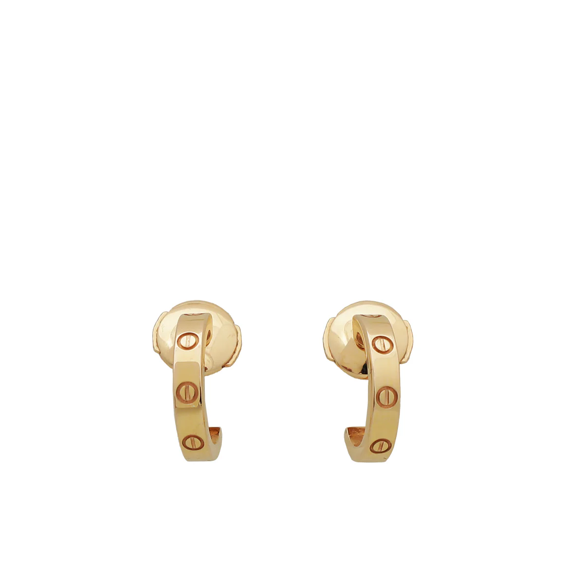 Cartier 18K Rose Gold Love Hoop Earrings