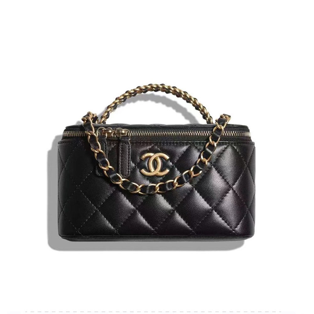 Chanel Lambskin Hollow Handle Makeup Box Shoulder Bag(Replica)