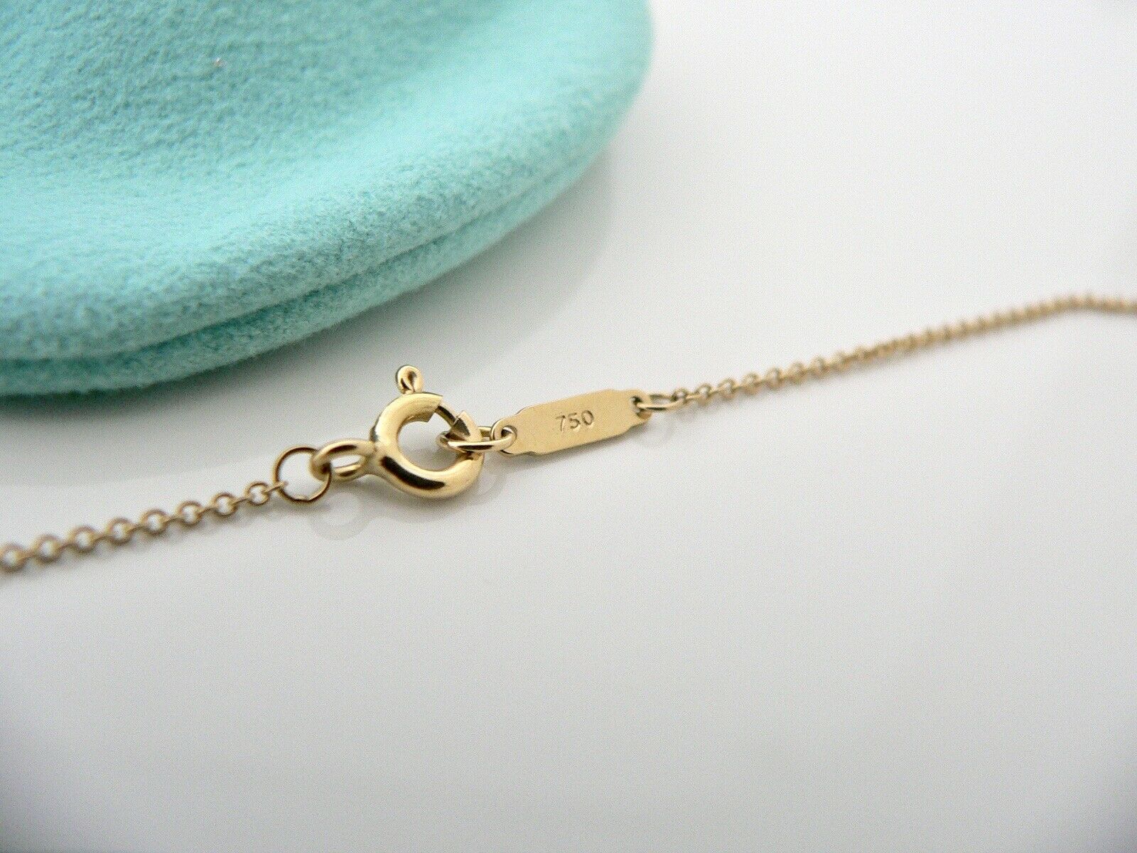 Tiffany & Co 18K Gold Jasper Cross Gemstone Necklace Pendant Gift Pouch Love Art