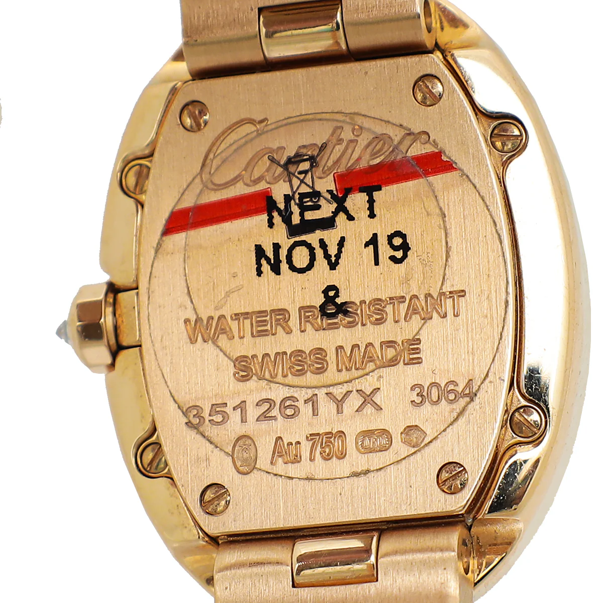 Cartier 18K Rose Gold Diamond Baignoire Small Model Watch