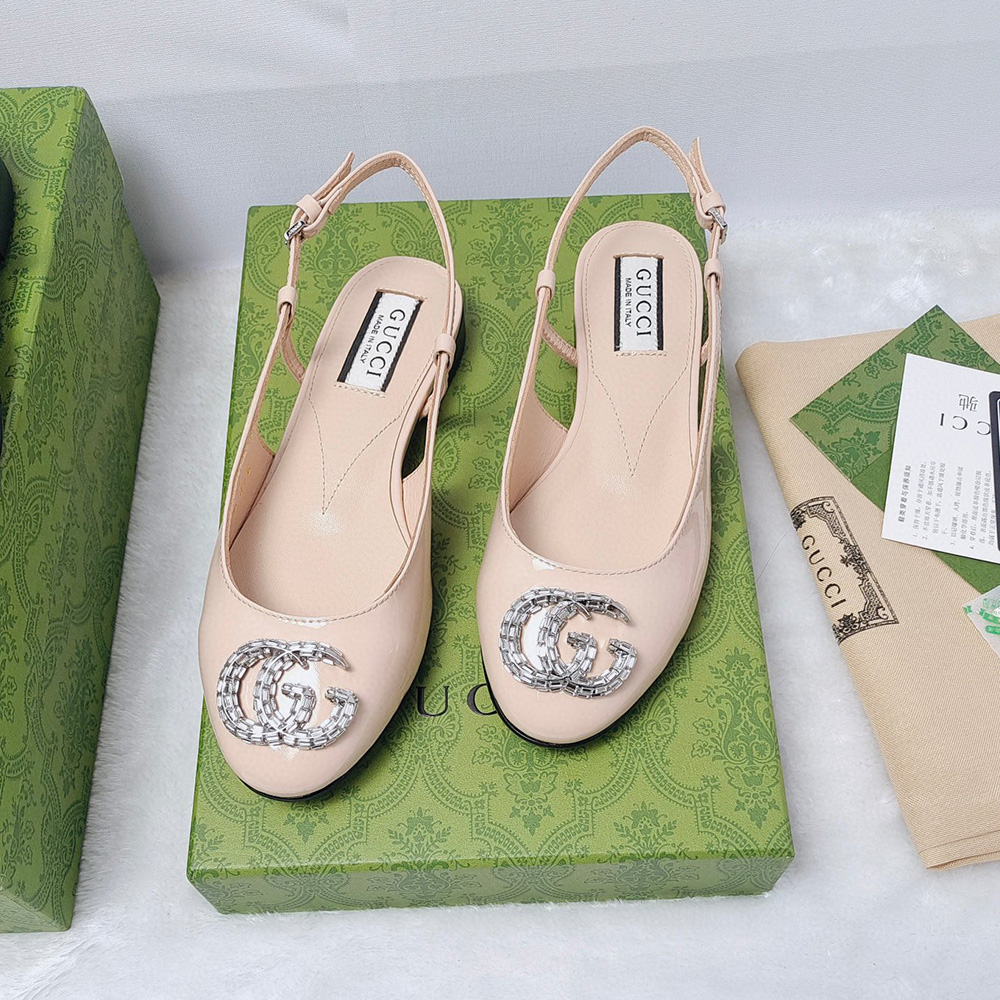 Gucci Leather Flats  Slide Sandal (Replica)